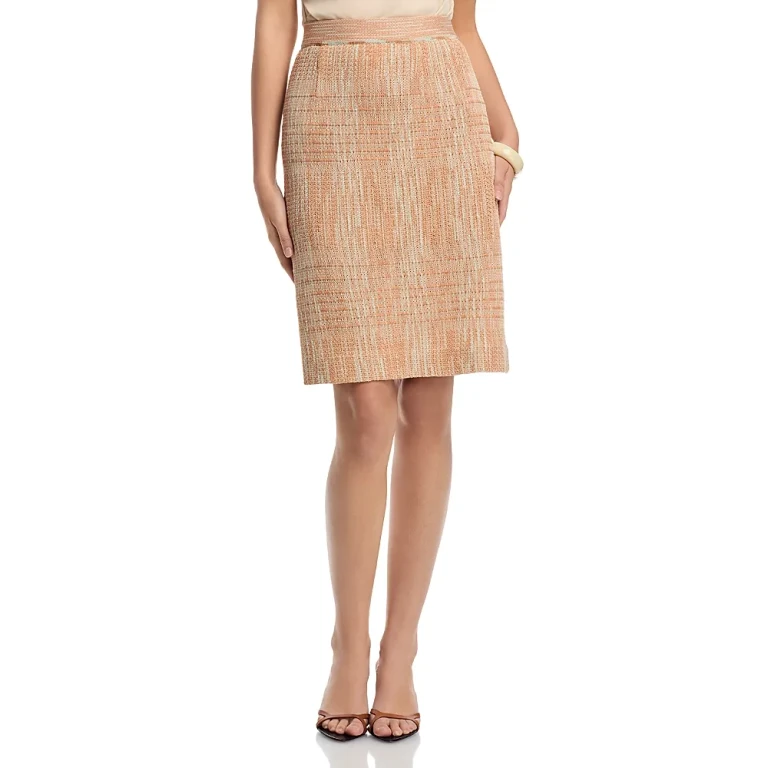 Misook Melange Straight Knit Skirt