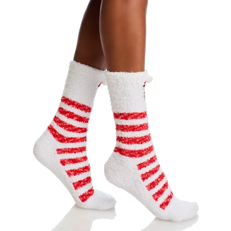 Pj Salvage Cozy Grippers Crew Socks