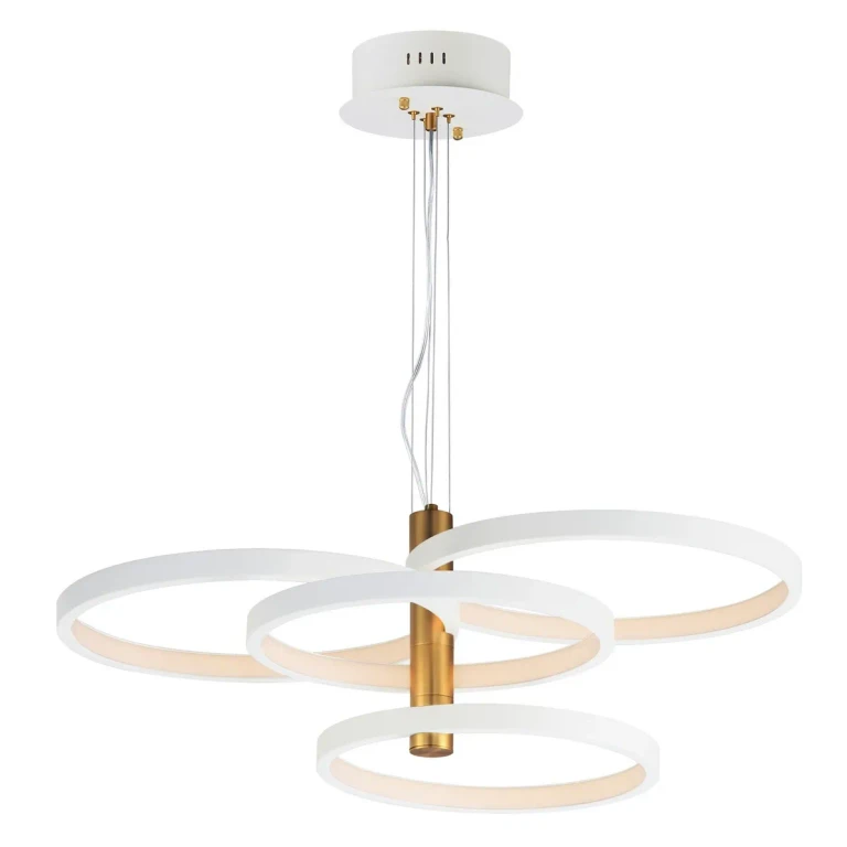 White Gold LED Pendant from the Hoopla Collection