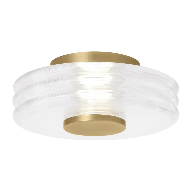 Natural Brass LED Flush Mount from the Laurel Collection