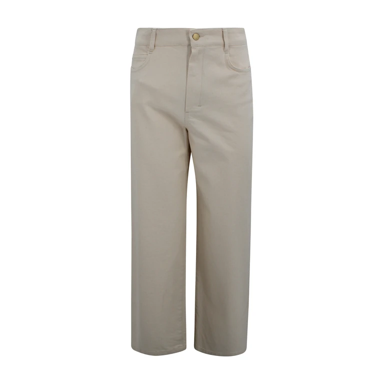 S Max Mara Trousers Sand Cotton - Women