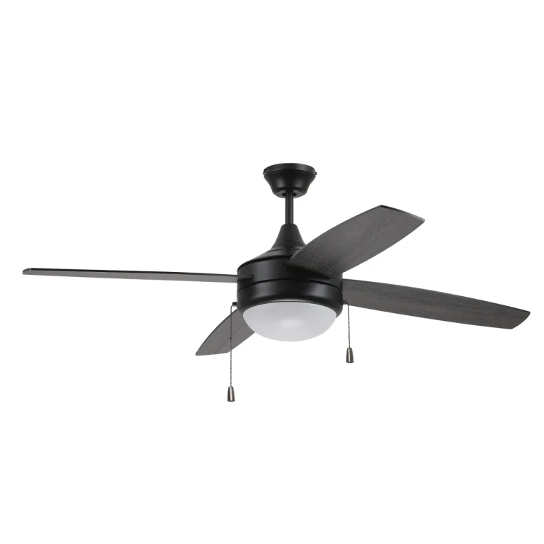 Craftmade Phaze Energy Star 4 Blade 2-Light Indoor Ceiling Fan in Flat Black