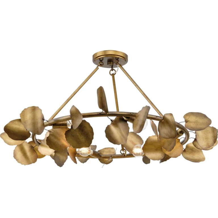 Gold Ombre Six Light Flush Mount from the Laurel Collection