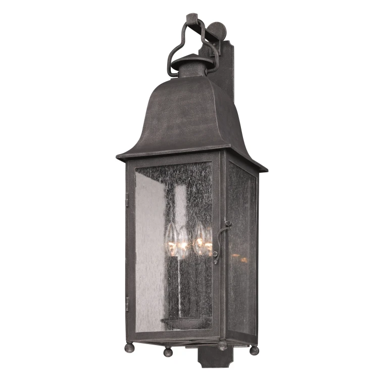 Troy Larchmont 4-Light 32" Outdoor Wall Light in Aged Pewter