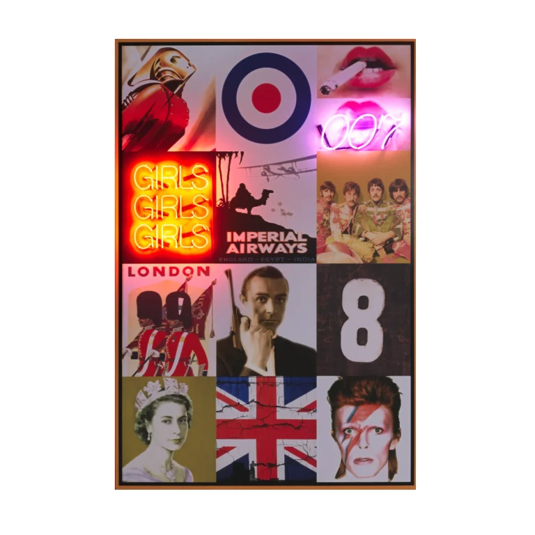 British Icons Neon Wall Art | Andrew Martin Britain