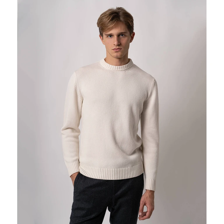 Larusmiani Crewneck Cashmere Sweater Bergen Black Knitwear - Men