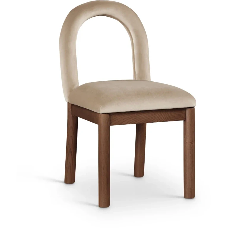 Conrad Beige Velvet Upholstered Dining Chair