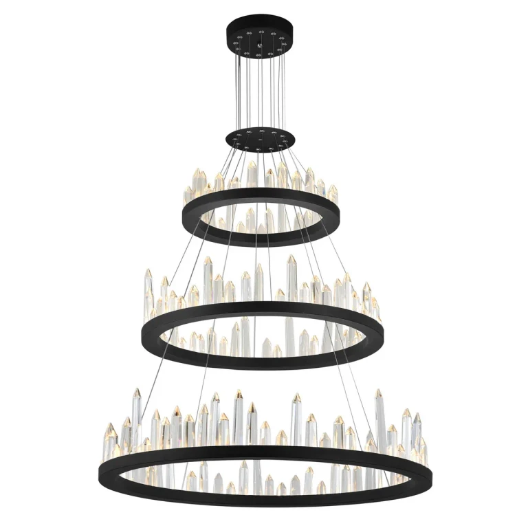 Black LED Chandelier from the Juliette Collection