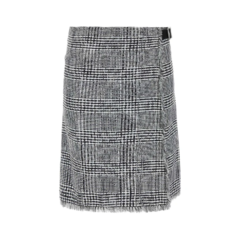 Burberry Embroidered Houndstooth Skirt