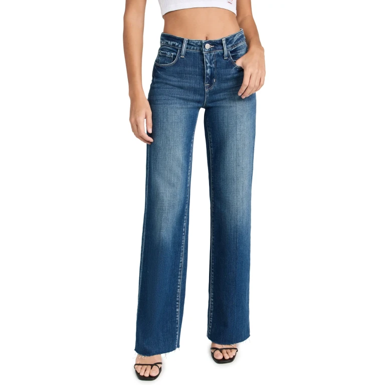 Jeans L'AGENCE Scottie de Tiro Alto y Pierna Ancha Hasting 23