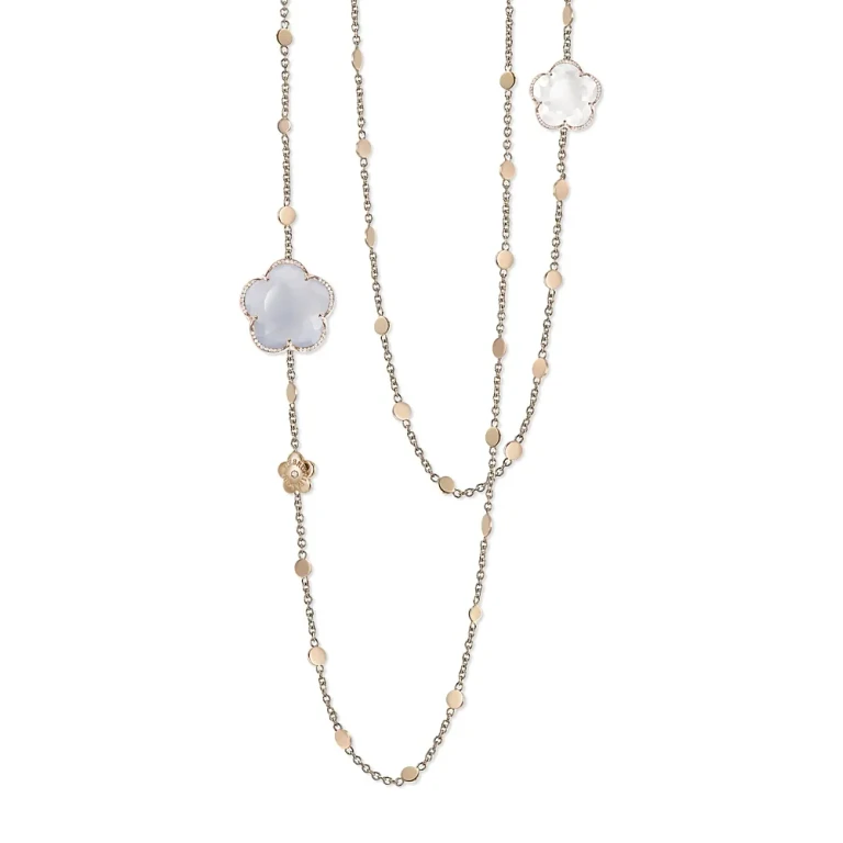 Pasquale Bruni 18K Rose Gold Bon Ton Multi Gemstone & Diamond Sautoir Necklace, 40.55