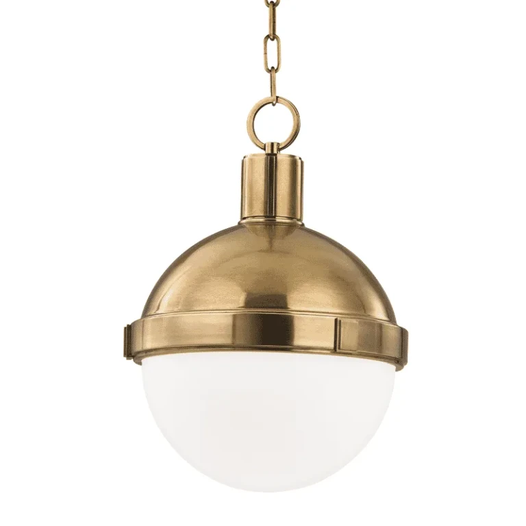 Lambert 13" Pendant Light in Aged Brass