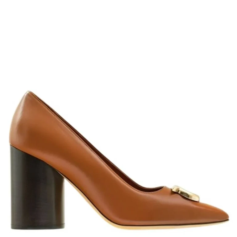 Ferragamo Pania Pump With Bejeweled Gancini Ornament