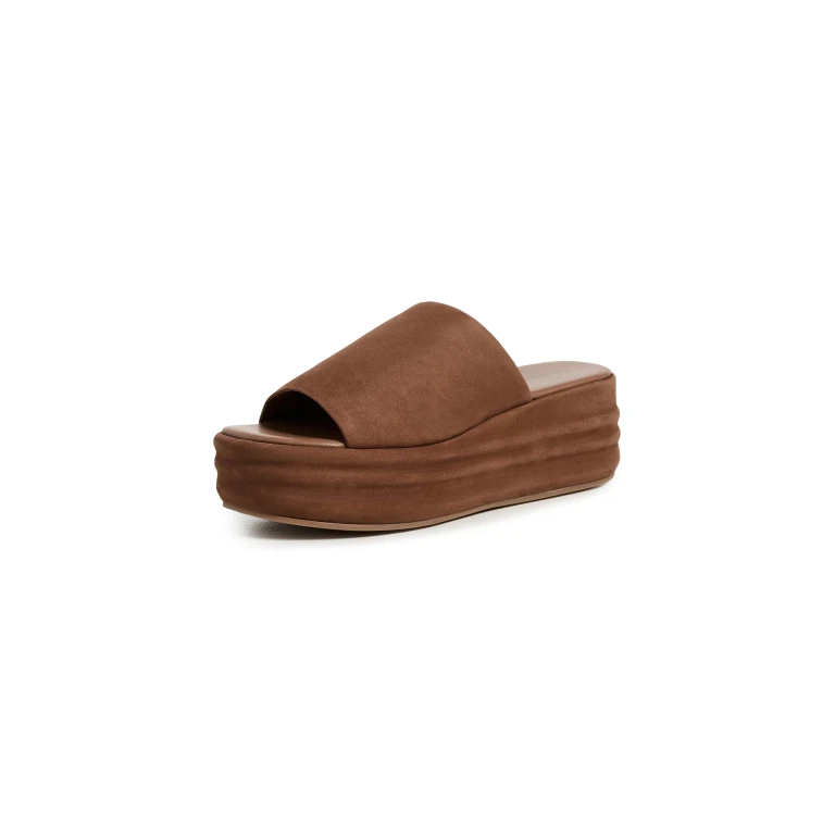 Free People Harbor Flatform Slides Tan 39.5