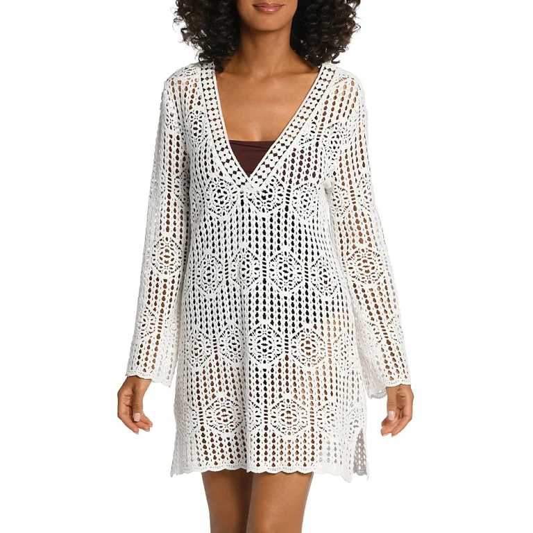 La Blanca Waverly Crochet Swim Cover Up Tunic