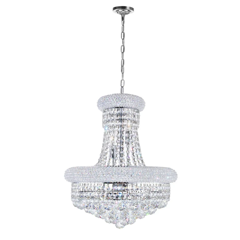 Chrome Eight Light Chandelier from the Empire Collection