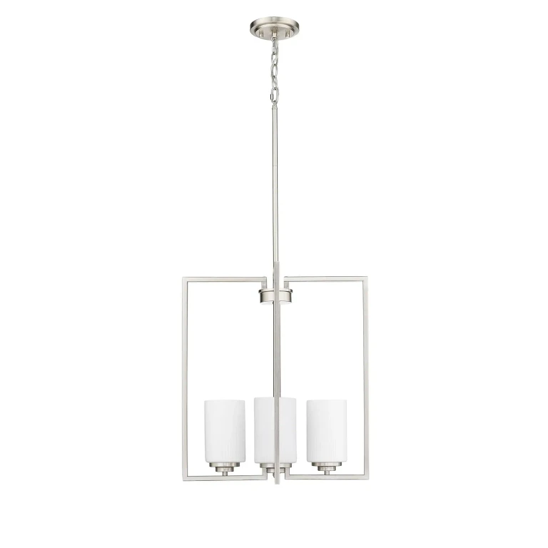 Brushed Nickel Four Light Pendant from the Luxx Collection