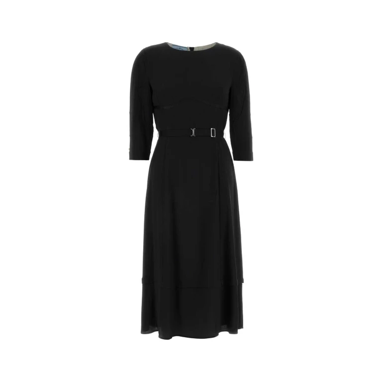 Prada Wool And Silk Midi Dress