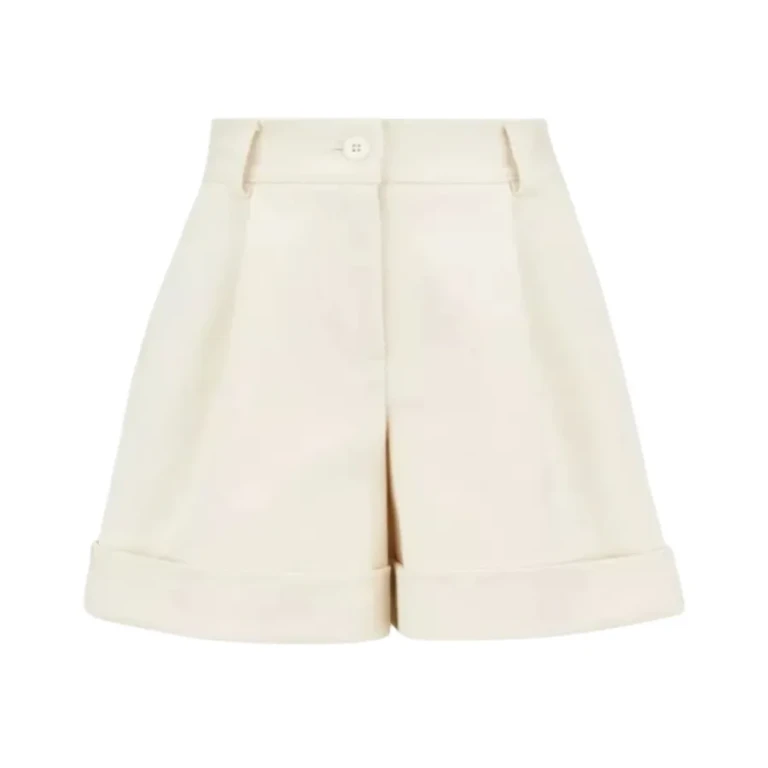 Moncler Girls High Waisted Cotton Shorts