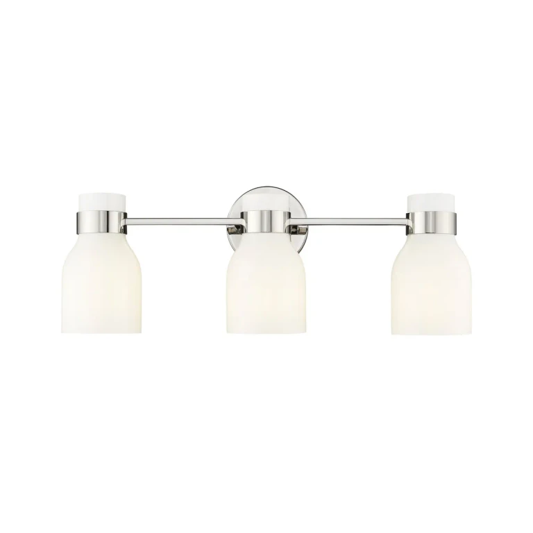 Polished Nickel Bathroom Vanity Light from the Corella Collection
