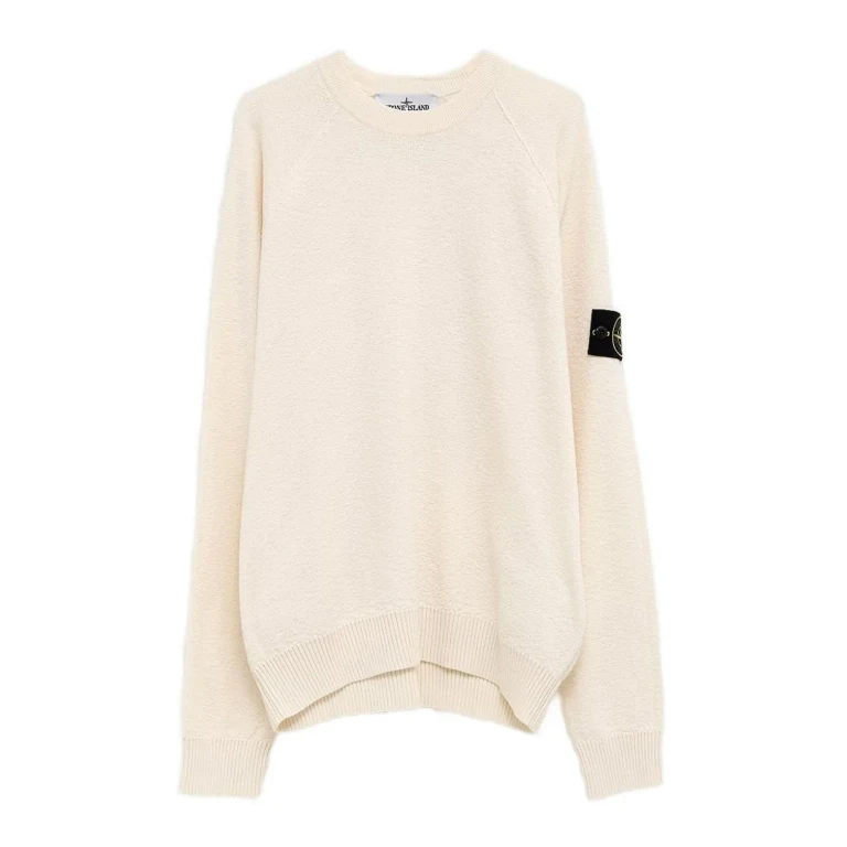 Stone Island Pull Col Rond - Blanc