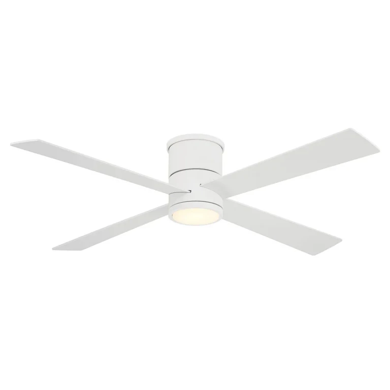 Flat White 54" Ceiling Fan from the Falco Flush Collection