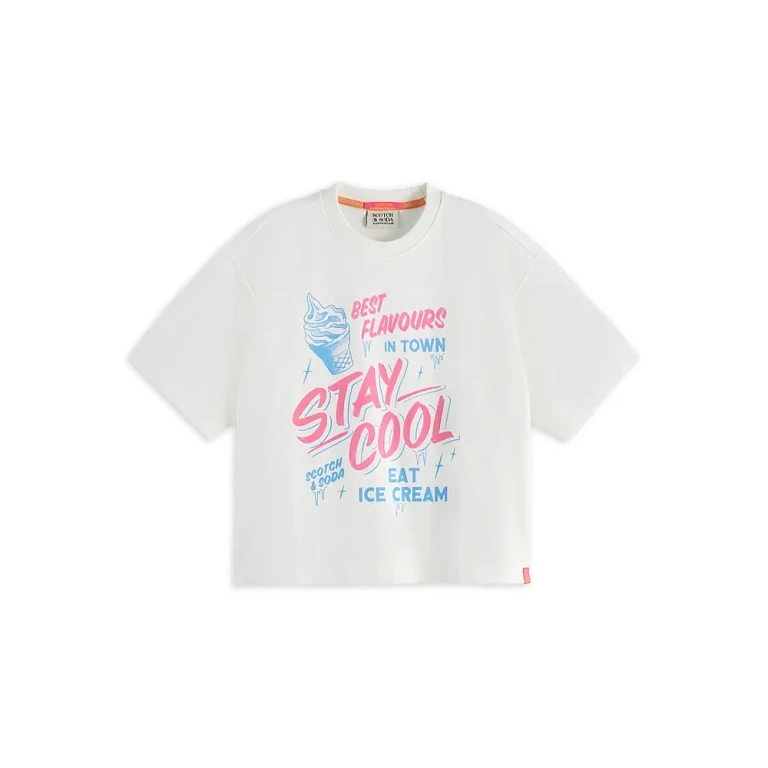Scotch & Soda Girls' Stay Cool Loose Fit Tee - Little Kid, Big Kid