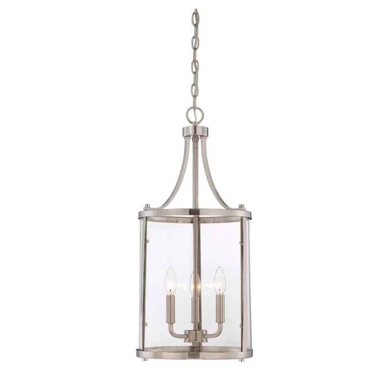 Savoy House Penrose 3-Light Foyer Lantern in Satin Nickel - 7-1040-3-SN
