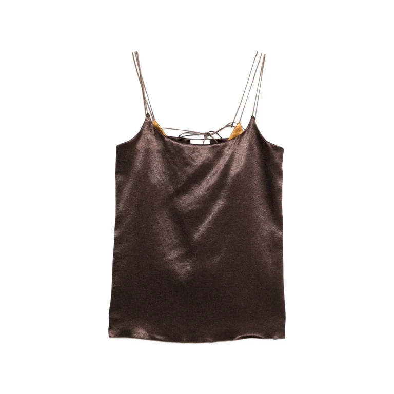 Alysi Top Brown Polyester - Women