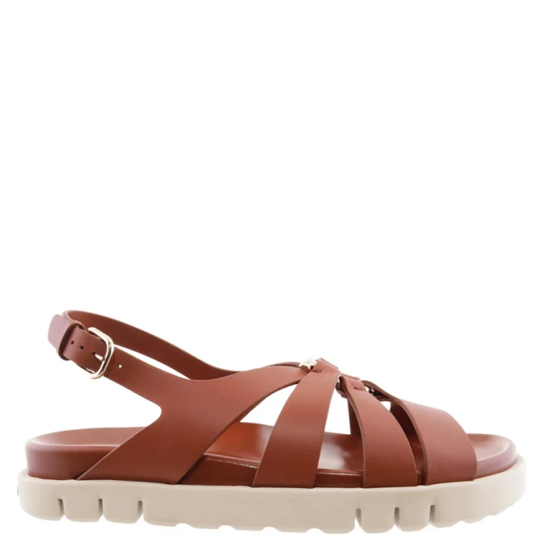 Ferragamo Gancini Ornament Flat Sandals, Size 7