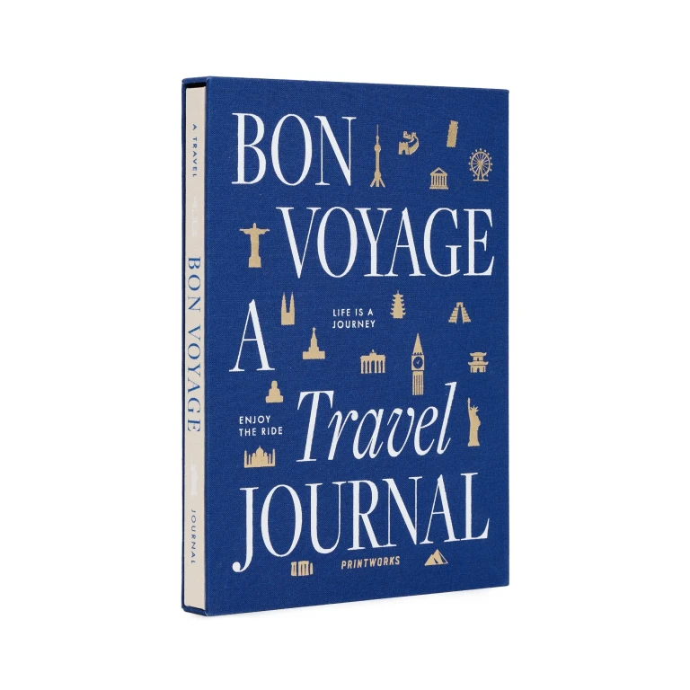 Printworks Bon Voyage Travel Journal Blue/Beige One Size