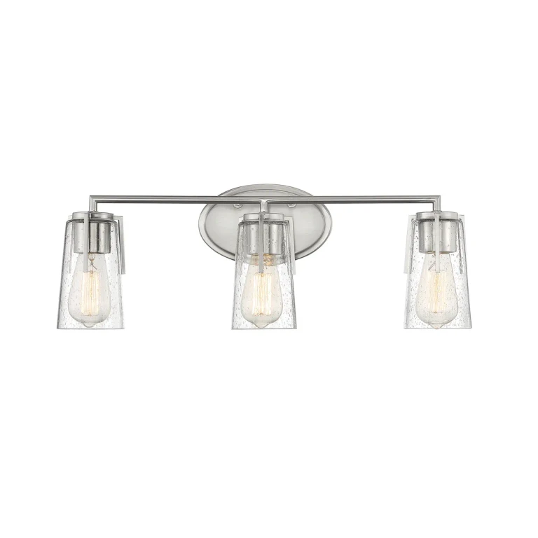 Savoy House Sacremento 3-Light Bathroom Vanity Light in Satin Nickel - 8-7045-3-SN