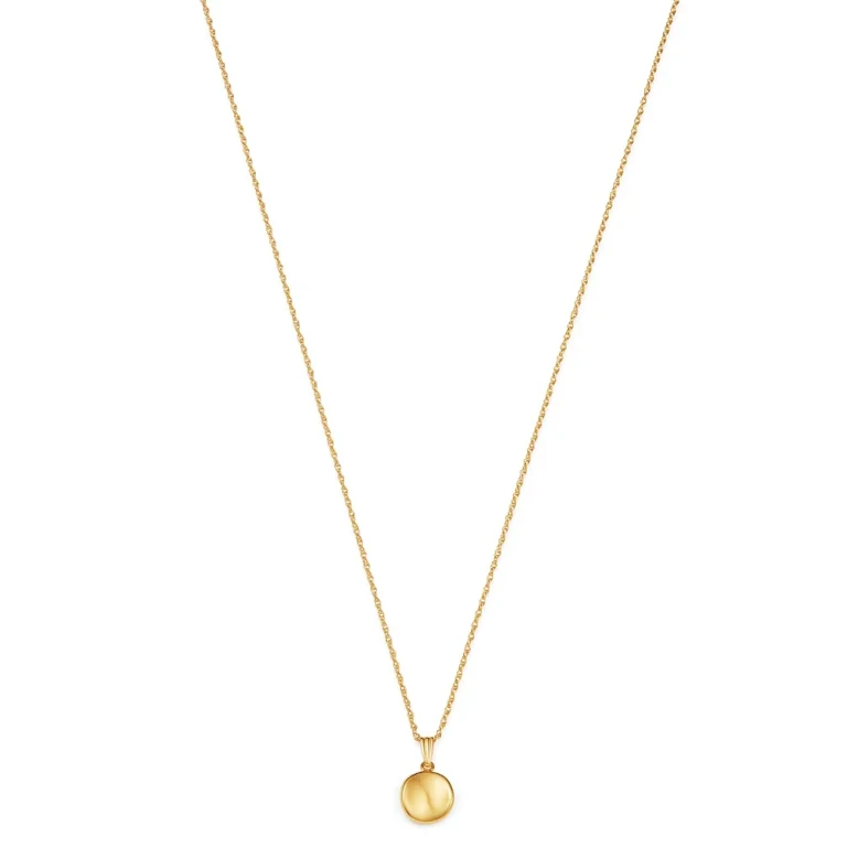 Disc Pendant Necklace in 14K Yellow Gold, 18