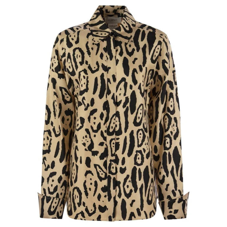 SportMax Armony Animal Patterned Long-sleeved Shirt