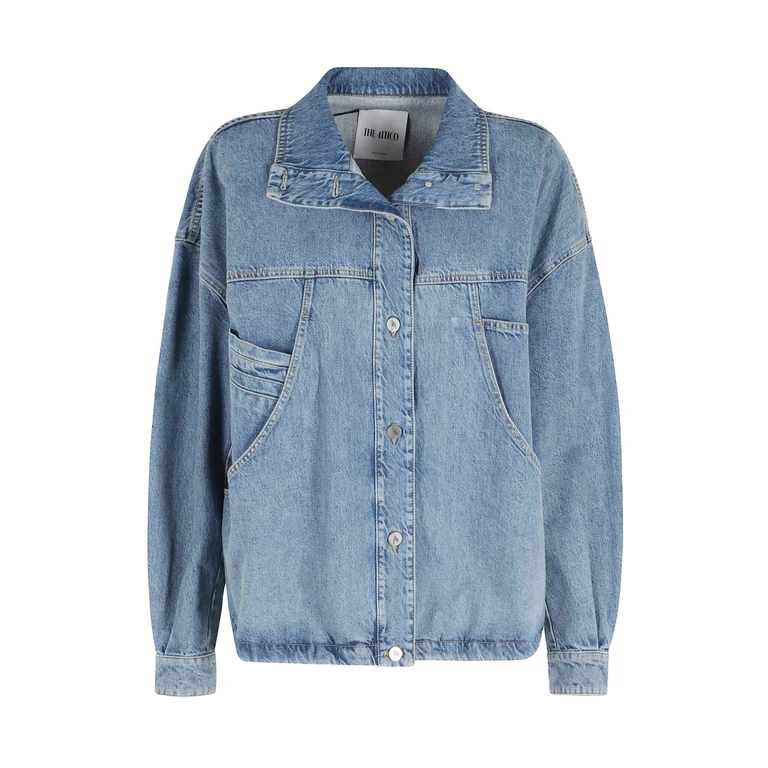 The Attico Bomber Blue Cotone Giacca - Women