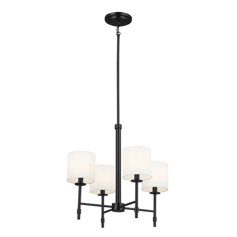 Black Four Light Mini Chandelier from the Ali Collection