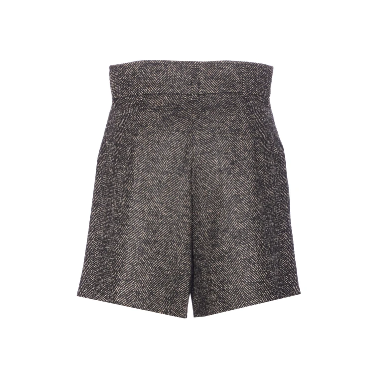 Max Mara Shorts Brown Virgin Wool - Women