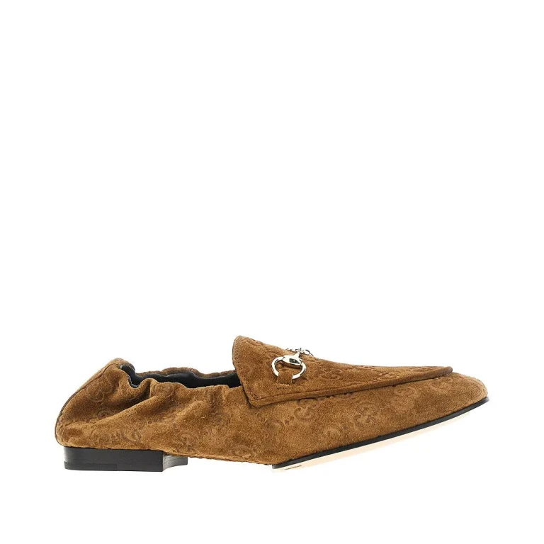 GUCCI Suede leather 'Jordaan' loafers Woman 36