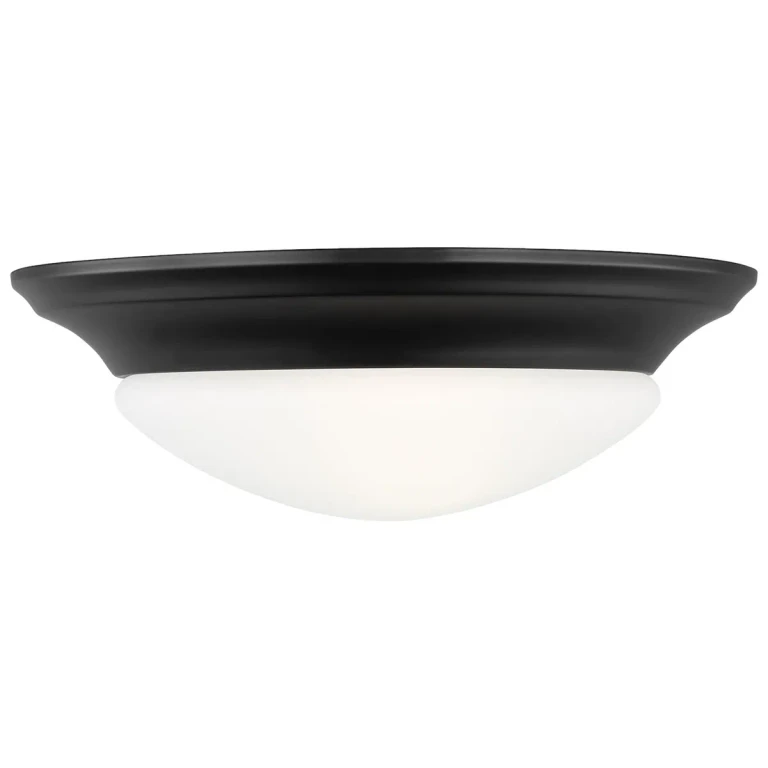 Midnight Black One Light Flush Mount from the Nash Collection