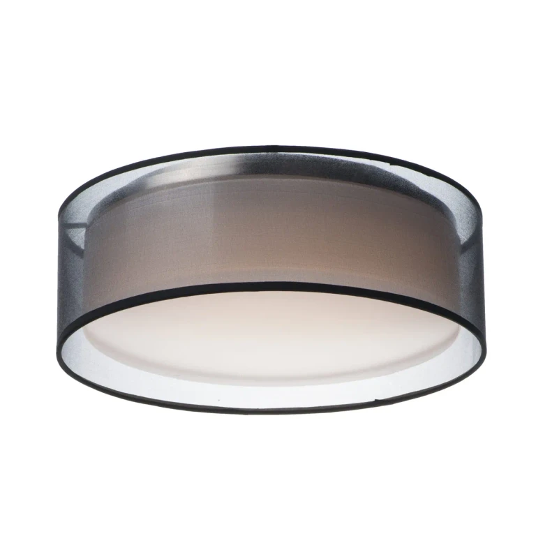 Maxim Prime 3-Light Ceiling Light in Black Organza - 10220BO