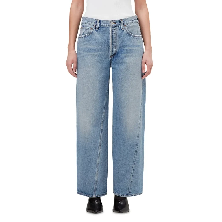 AGOLDE Low Slung Baggy Jeans Brown Rice 27
