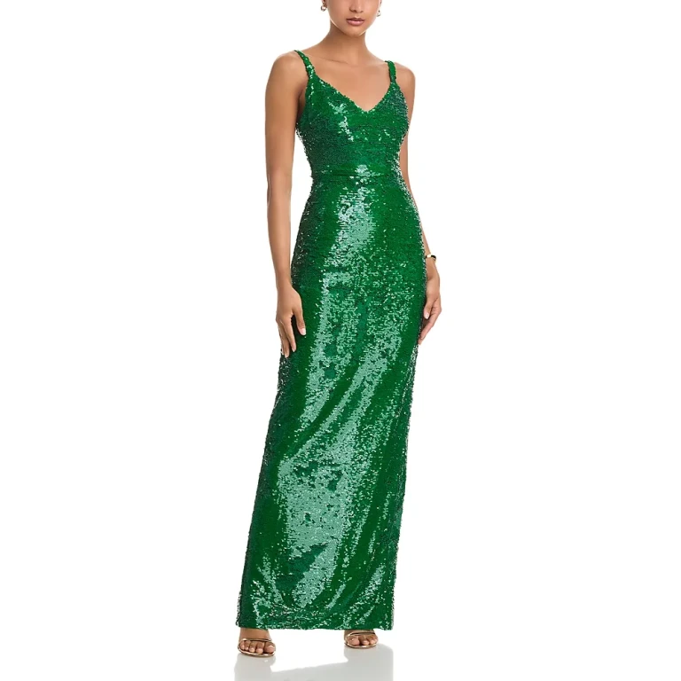 L'Agence Karma Sequin Maxi Dress