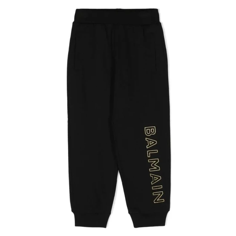 Balmain Boys Logo-Embroidered Cotton Track Pants