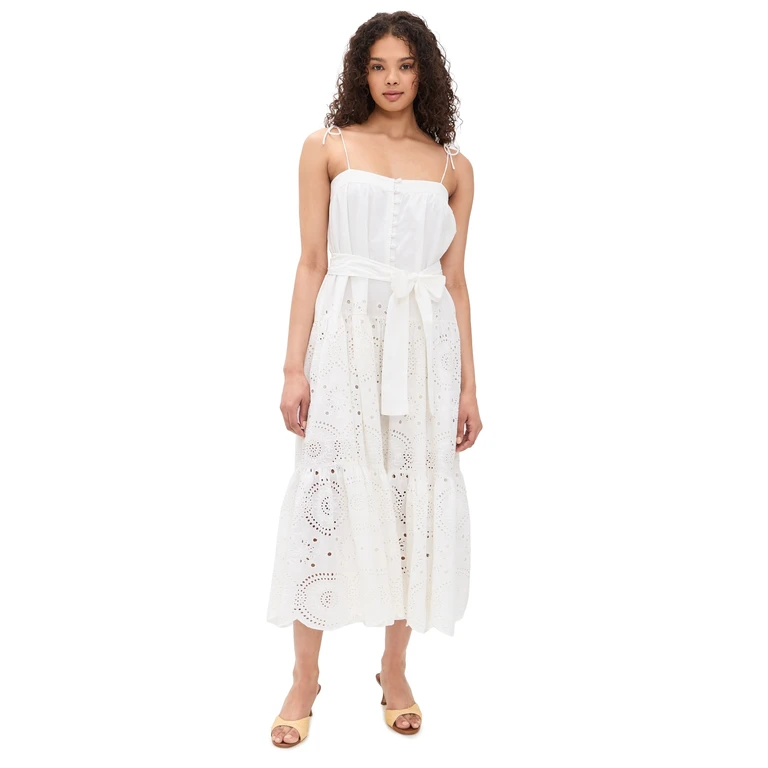Marea Camille Dress White Eyelet M