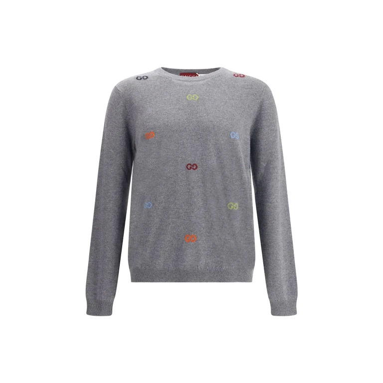 Gucci Multicolor Logo Cashmere Sweater