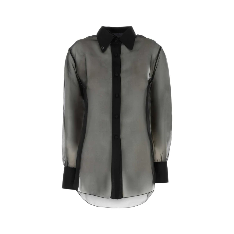 Oseree Black Organza Silk