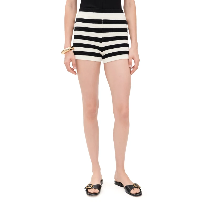 Show Me Your Mumu Devin Shorts Island Noir Stripe S