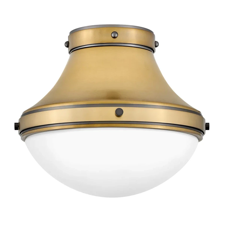 Heritage Brass LED Flush Mount from the Oliver Collection