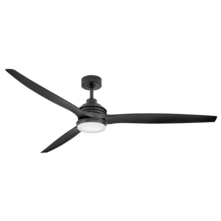 Matte Black 72" LED Smart Fan from the Artiste Collection