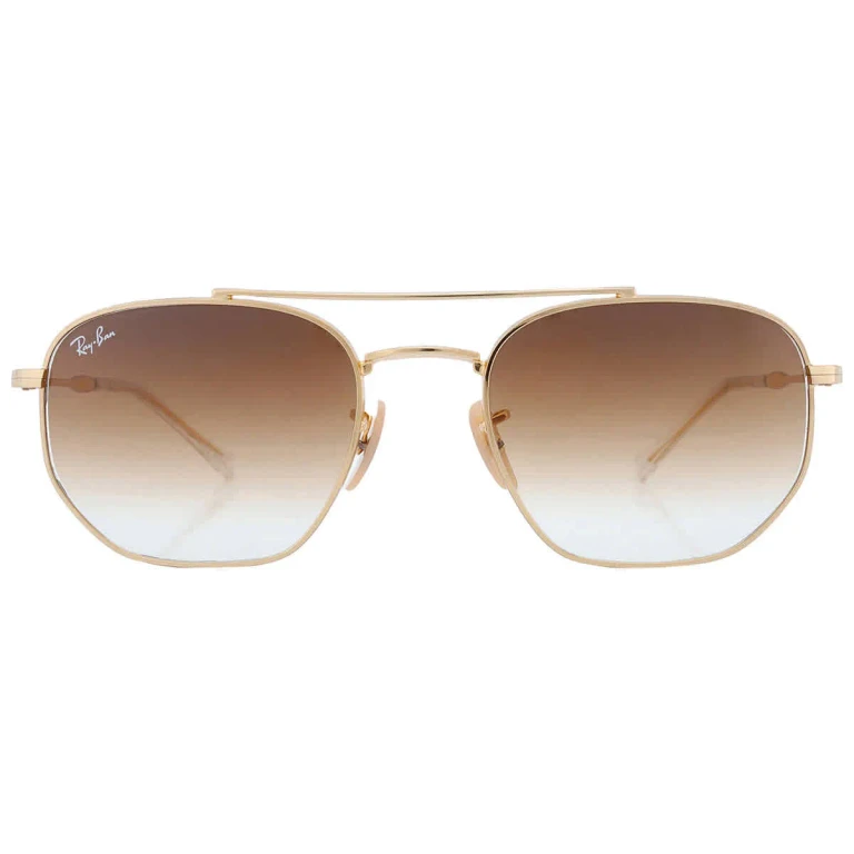 Ray Ban Brown Gradient Irregular Unisex Sunglasses RB3707 001/51 54